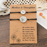 Stainless Steel Dandelion Earrings & Braided Bracelet Set