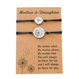 Stainless Steel Dandelion Earrings & Braided Bracelet Set