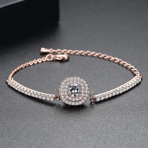 Kpop Tennis Bracelet Zircon Bangles Wedding Jewelry