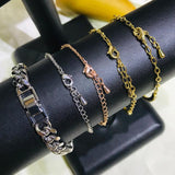 Kpop Tennis Bracelet Zircon Bangles Wedding Jewelry