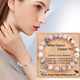 8mm Pink Bead Handstring Charm Bracelet for Women