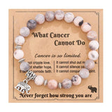 8mm Pink Bead Handstring Charm Bracelet for Women