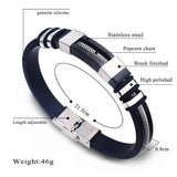 Popcorn Chain Bracelet Stainless Steel Silicone Charm Bracelets