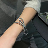 Platinum Plated Hyperbole Bowknot Bangle