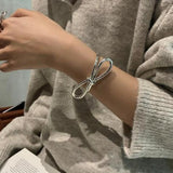Platinum Plated Hyperbole Bowknot Bangle