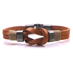 Men's Braided Leather Bracelet & Bangle - Boyfriend Girlfriend Bracelets