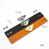 Geometric Women's Leather Bracelet Wide Cuff Bangles