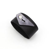 Geometric Women's Leather Bracelet Wide Cuff Bangles
