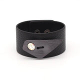 Geometric Women's Leather Bracelet Wide Cuff Bangles