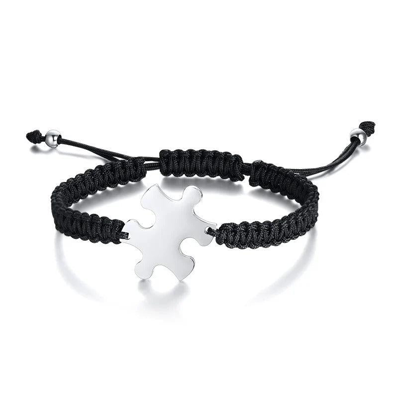 Personalized Stainless Steel ID Bracelet Rope Design