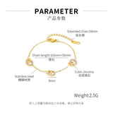 Hammered Double Ring Stainless Steel Bracelets for Sisters