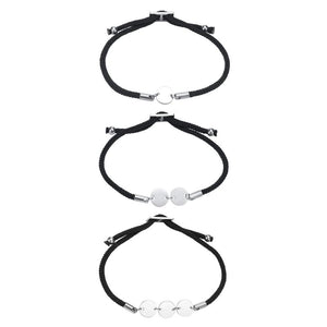 Women's Stainless Steel Bracelets Round Plate Lettering,Custom A-Z Initials