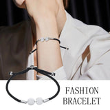 Women's Stainless Steel Bracelets Round Plate Lettering,Custom A-Z Initials