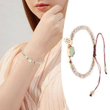 Crystal Beads Bracelet Set with Watch & Necklaces