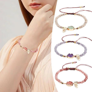 Crystal Beads Bracelet Set with Watch & Necklaces