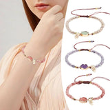 Crystal Beads Bracelet Set with Watch & Necklaces