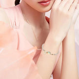 Crystal Beads Bracelet Set with Watch & Necklaces