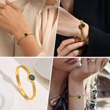 Stainless Steel Round Bracelets for Women