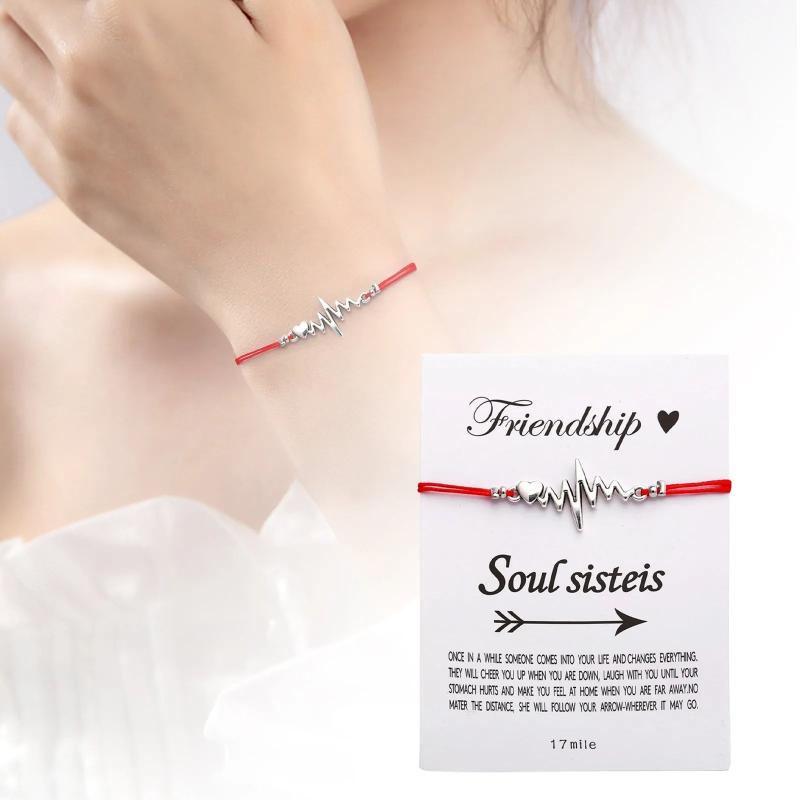 Vintage Alloy Blessing Card Bracelet for Women