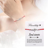 Vintage Alloy Blessing Card Bracelet for Women