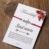 Vintage Alloy Blessing Card Bracelet for Women