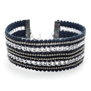 Multilayer Charm Bracelets for Women Metal ID Bracelet Bohemian Wrap Bracelet