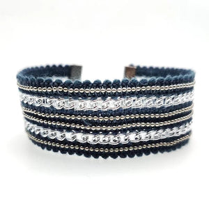 Multilayer Charm Bracelets for Women Metal ID Bracelet Bohemian Wrap Bracelet