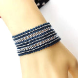 Multilayer Charm Bracelets for Women Metal ID Bracelet Bohemian Wrap Bracelet