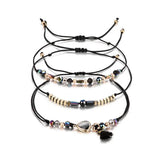 Multi-color Crystal Tassel Bracelet, Adjustable Belt Design
