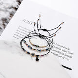 Multi-color Crystal Tassel Bracelet, Adjustable Belt Design