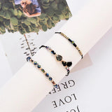Multi-color Crystal Tassel Bracelet, Adjustable Belt Design