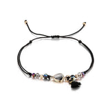 Multi-color Crystal Tassel Bracelet, Adjustable Belt Design