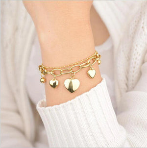 Engraved Heart Bracelet Love Heart Bracelets For Women Charm Bracelets