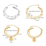 Stainless Steel Four Leaf Clover Bracelet for Women