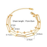Stainless Steel Four Leaf Clover Bracelet for Women