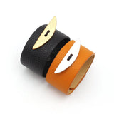 Women's Multicolor Leather Cuff Bracelet