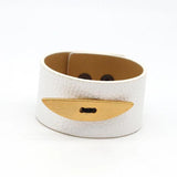 Women's Multicolor Leather Cuff Bracelet