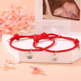 Magnetic Heart Bracelet Couple Bracelets Rope Magnet Jewelry