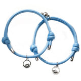 Fluorescence Magnetic Couple Bracelets for Friendship, Braid Rope Magnet Jewelry