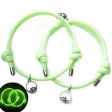 Fluorescence Magnetic Couple Bracelets for Friendship, Braid Rope Magnet Jewelry