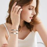 Mother's Card Bracelet Stainless Steel Necklace and Bracelet Set for Women