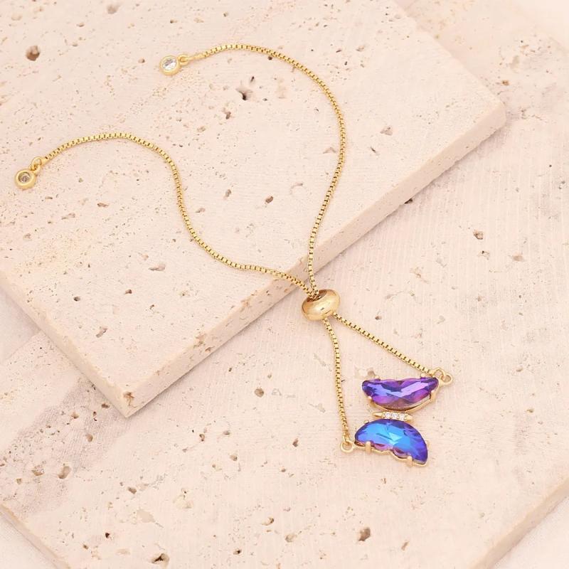 Butterfly Bracelet CZ Party Jewelry Gift Women Men Animal Chain Bracelet