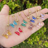 Butterfly Bracelet CZ Party Jewelry Gift Women Men Animal Chain Bracelet