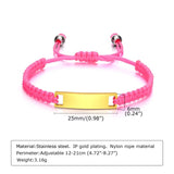 Stainless Steel Rope Chain Bracelet for Nylon Braided ID Bracelets