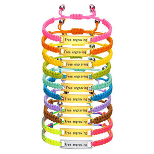 Stainless Steel Rope Chain Bracelet for Nylon Braided ID Bracelets