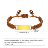 Stainless Steel Rope Chain Bracelet for Nylon Braided ID Bracelets