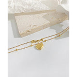 Classic Heart ForeverLove Titanium Steel Anklet