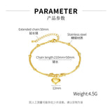 Classic Heart ForeverLove Titanium Steel Anklet
