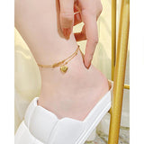 Classic Heart ForeverLove Titanium Steel Anklet