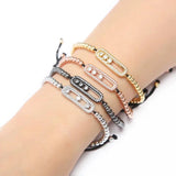 Crystal Bracelet Silver Adjustable Charm Bracelets for Women